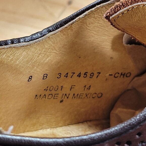 Mens Frye Brown Leather Soles Lace-Up Oxford Shoes US Men’s Size 8B Signature - Picture 12 of 12